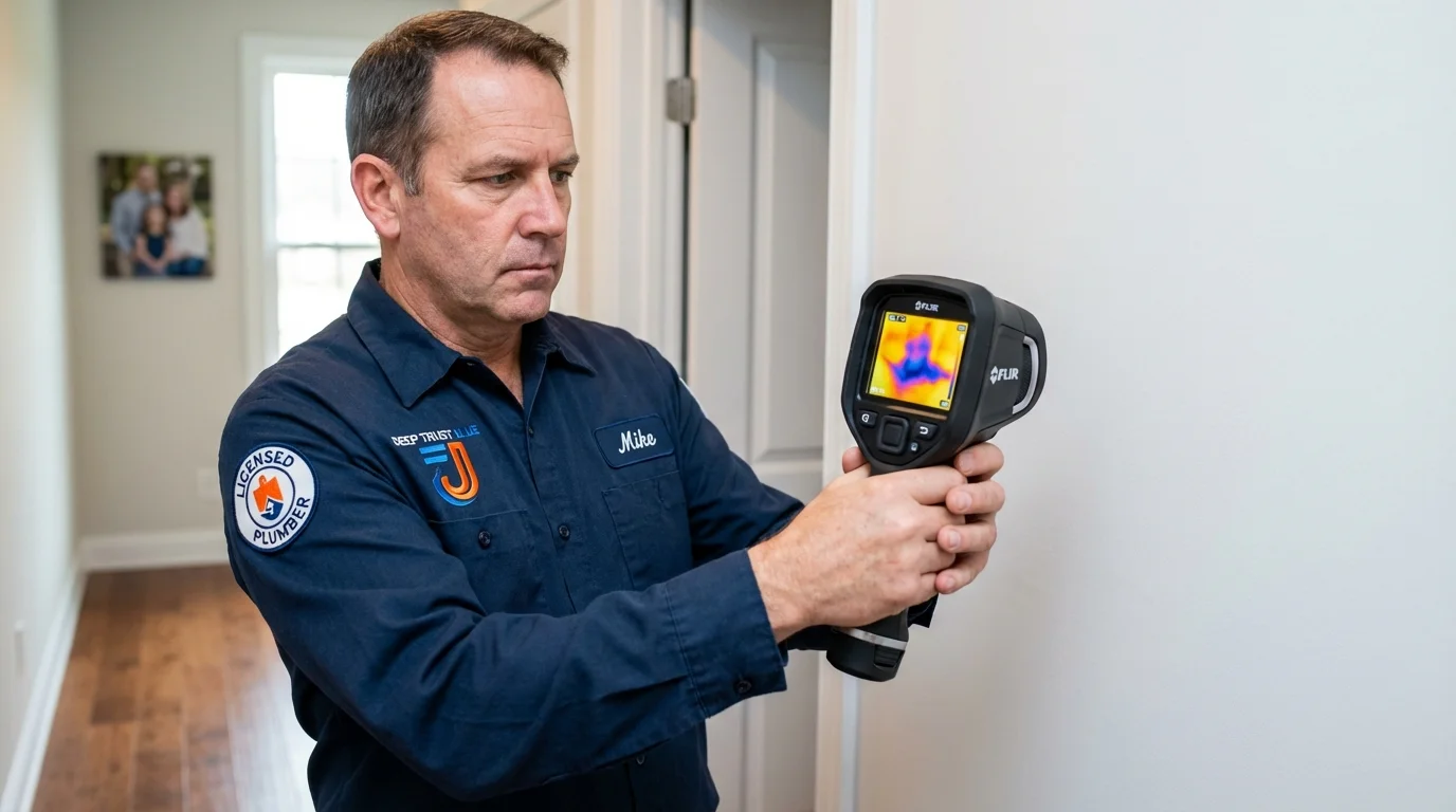 Thermal imaging leak detection by Johns Plumbing LLC in Swanton